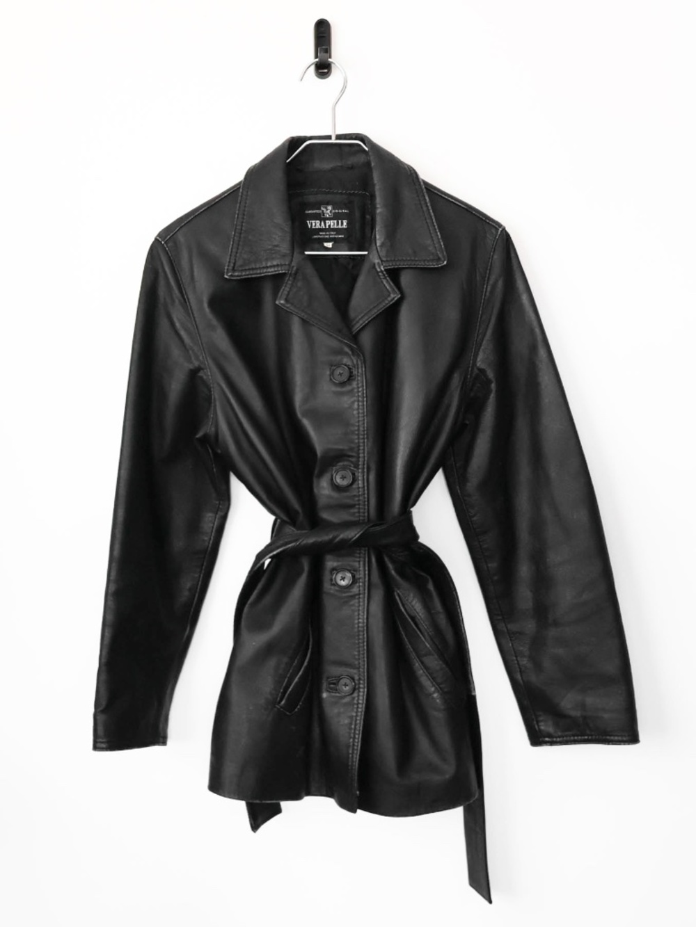 Amazing Vera Pella Super Soft Genuine Leather Jacket Coat Made In Italy